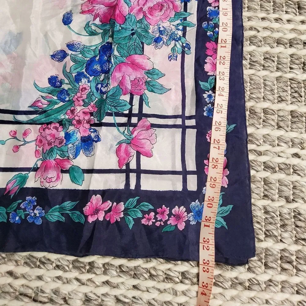 Golden Dragon Vintage Silk Square Scarf